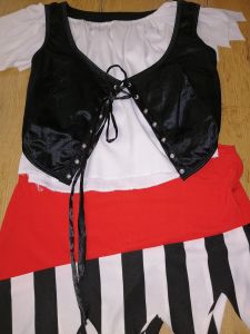 Kids Costumes to Hire - Pirate Girl - Top, wcoat, skirt